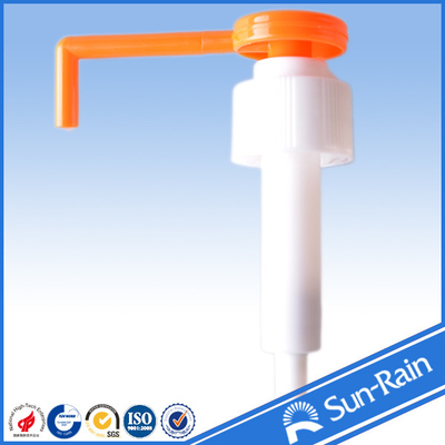 नारंगी &amp; सफेद लंबी नोक प्लास्टिक 28 मिमी लोशन पंप चिकित्सा उपयोग के लिए
