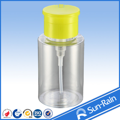 एसजीएस चीन 33/410 प्लास्टिक पीपी नेल पॉलिश 180ml बोतल के साथ पंप